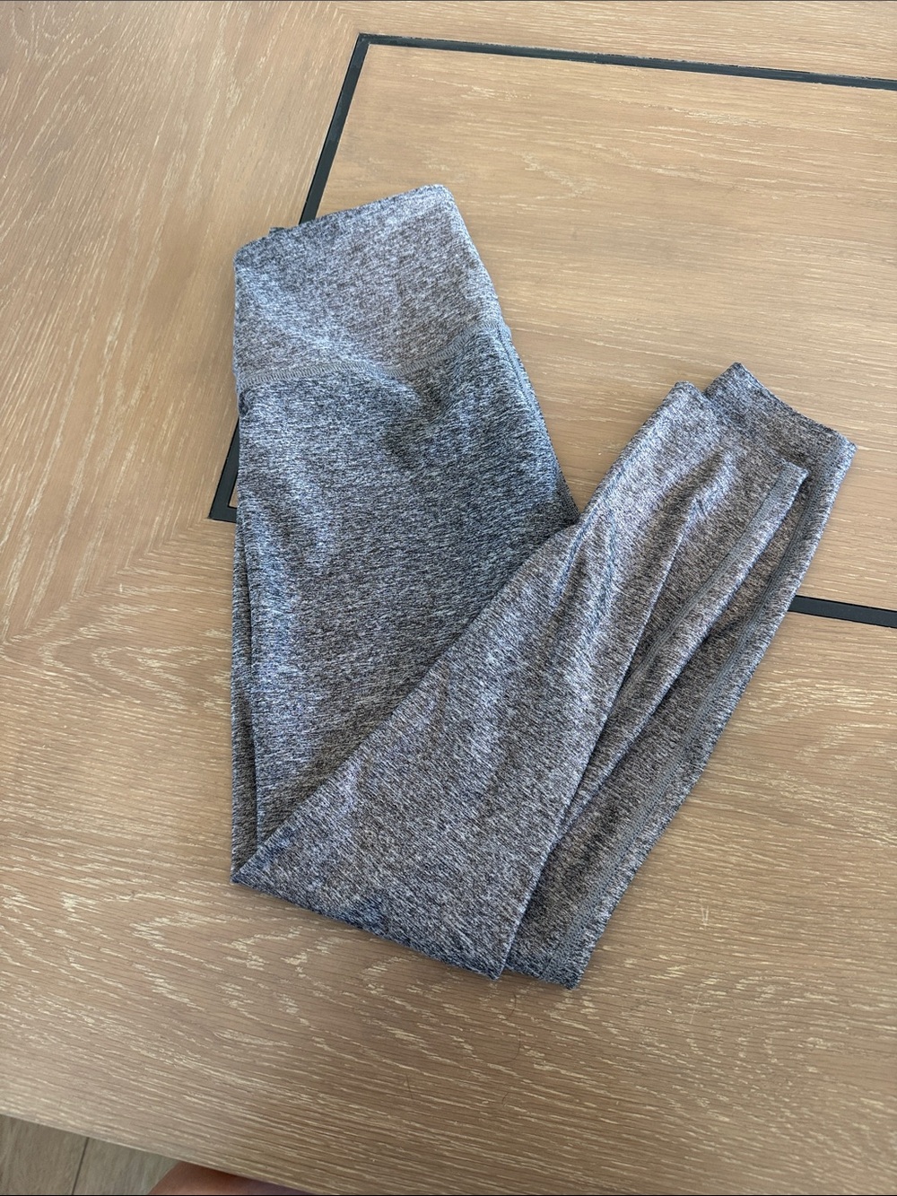 Beyond Yoga Shimmer Heather Gray and rose gold High Waisted Leggings